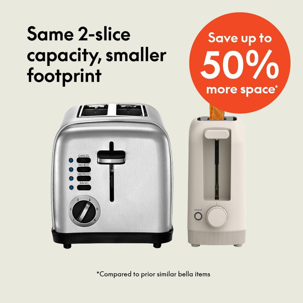 BELLA Slim Two-Slice Long-Slot Toaster
