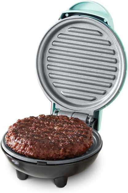 DASH Mini Maker Portable Electric Grill and Panini Press, Aqua
