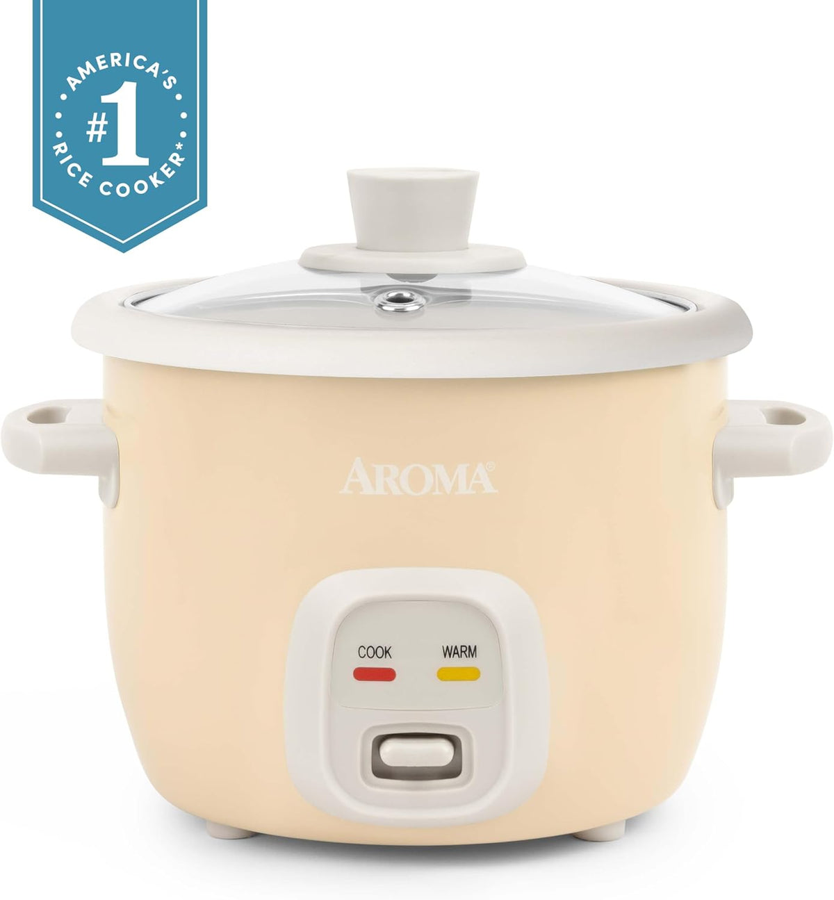 AROMA Mini Rice Cooker in Milk Tea
