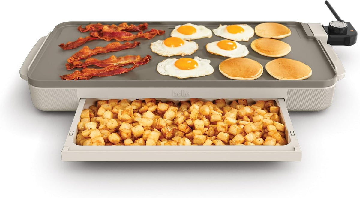 BELLA Ceramic Griddle with Warming Tray