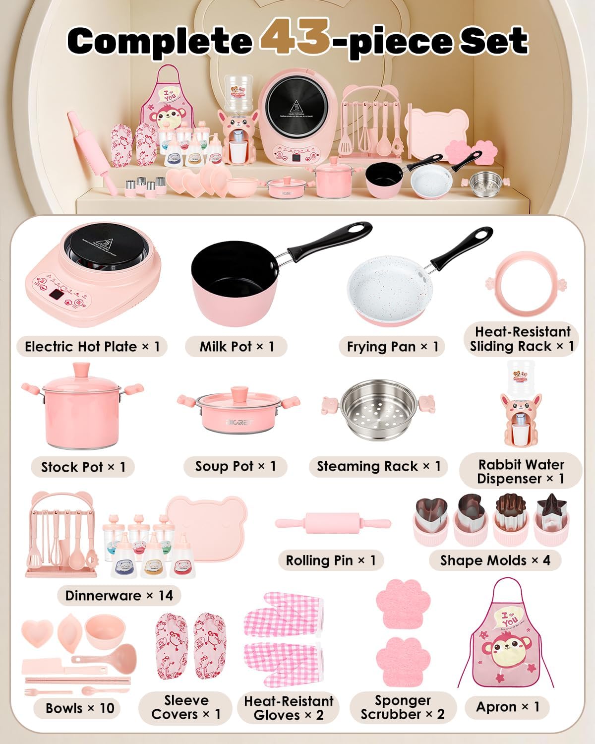 Viglaschill Mini Real Cooking Set for Teens