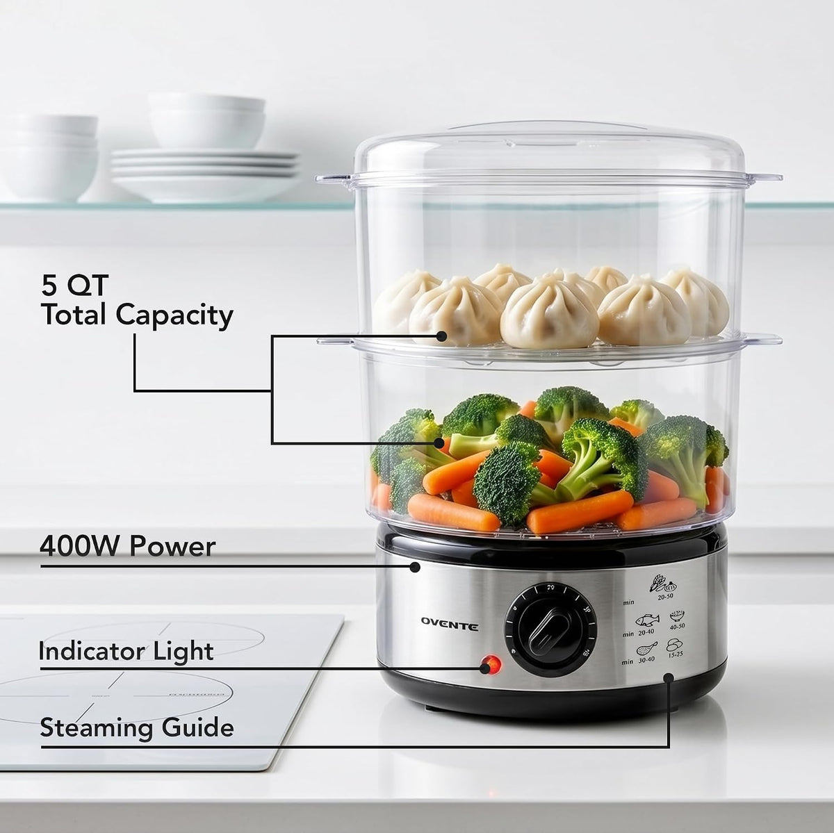 OVENTE Electric Food Steamer