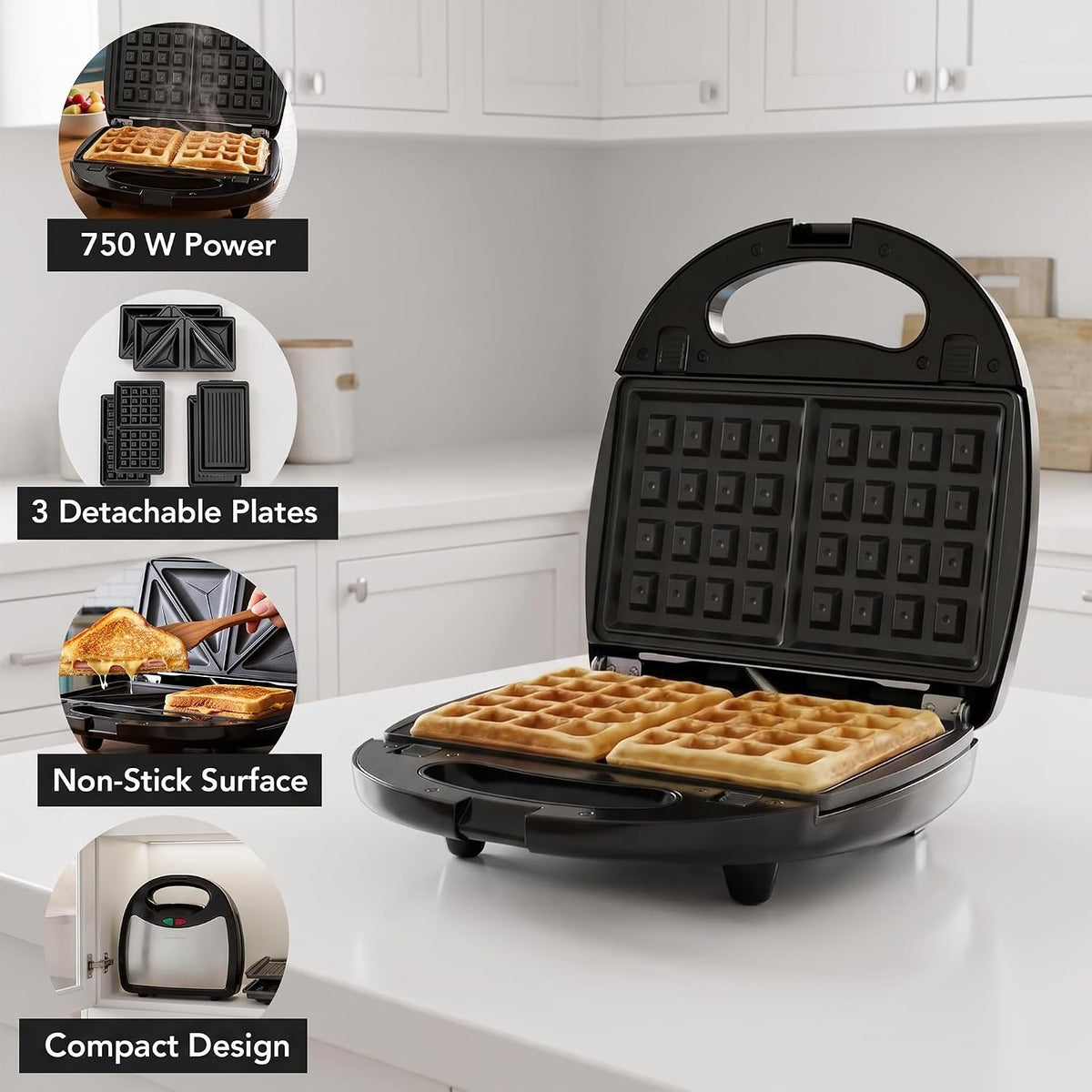 OVENTE 3-in-1 Sandwich Maker