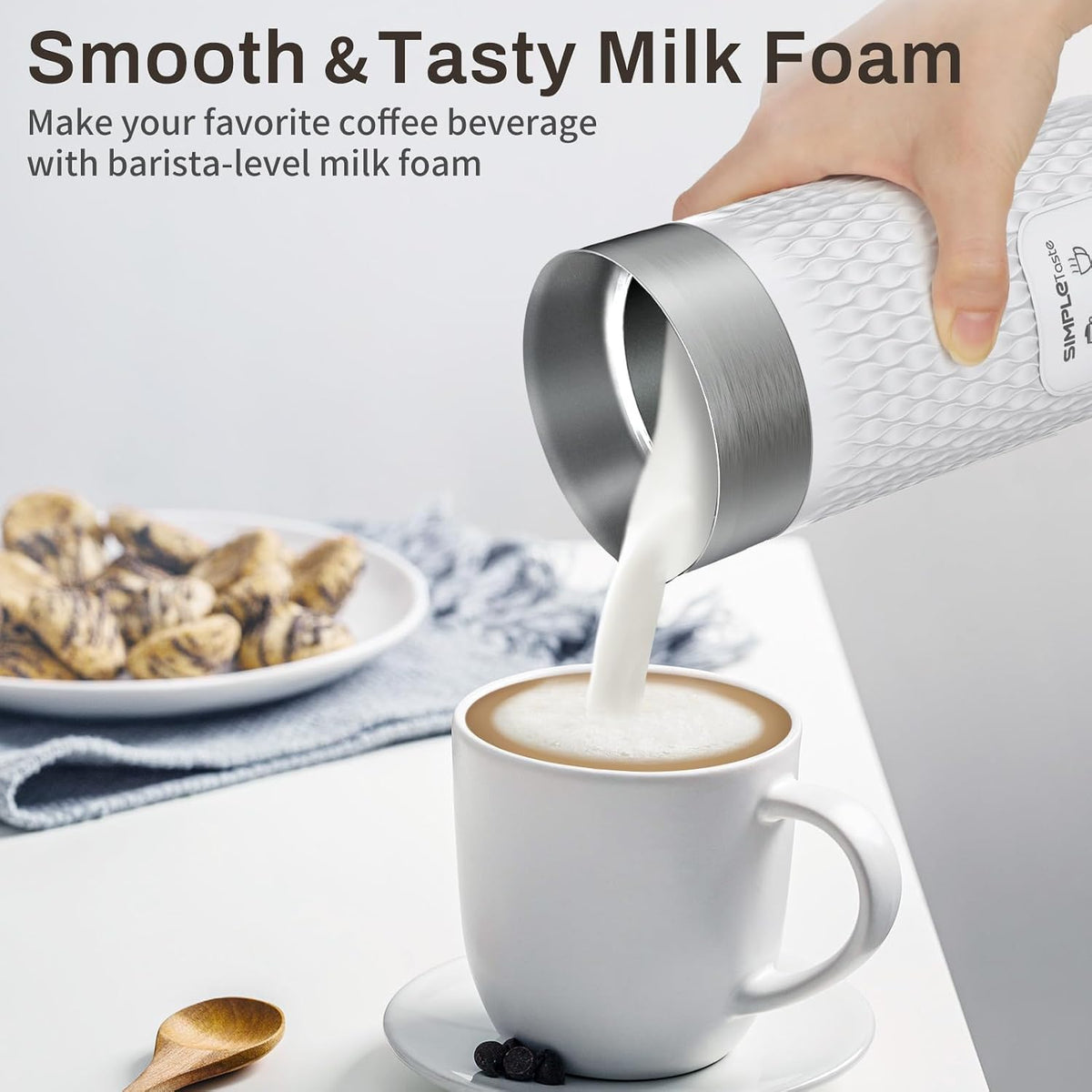 SIMPLETASTE Electric Milk Frother