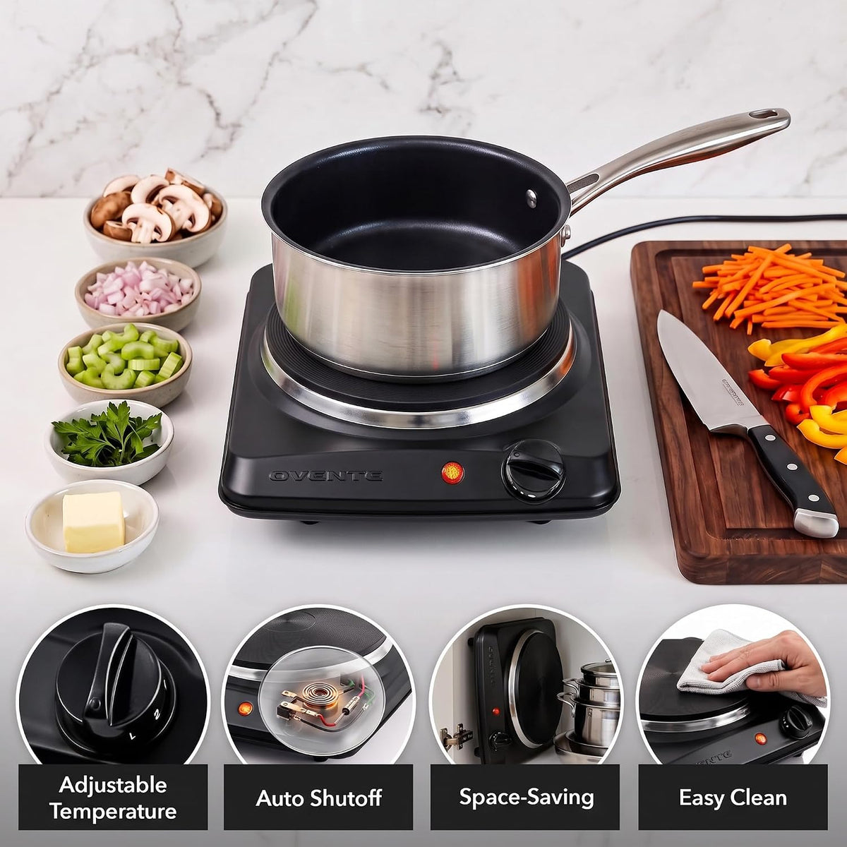 OVENTE Electric Single Burner