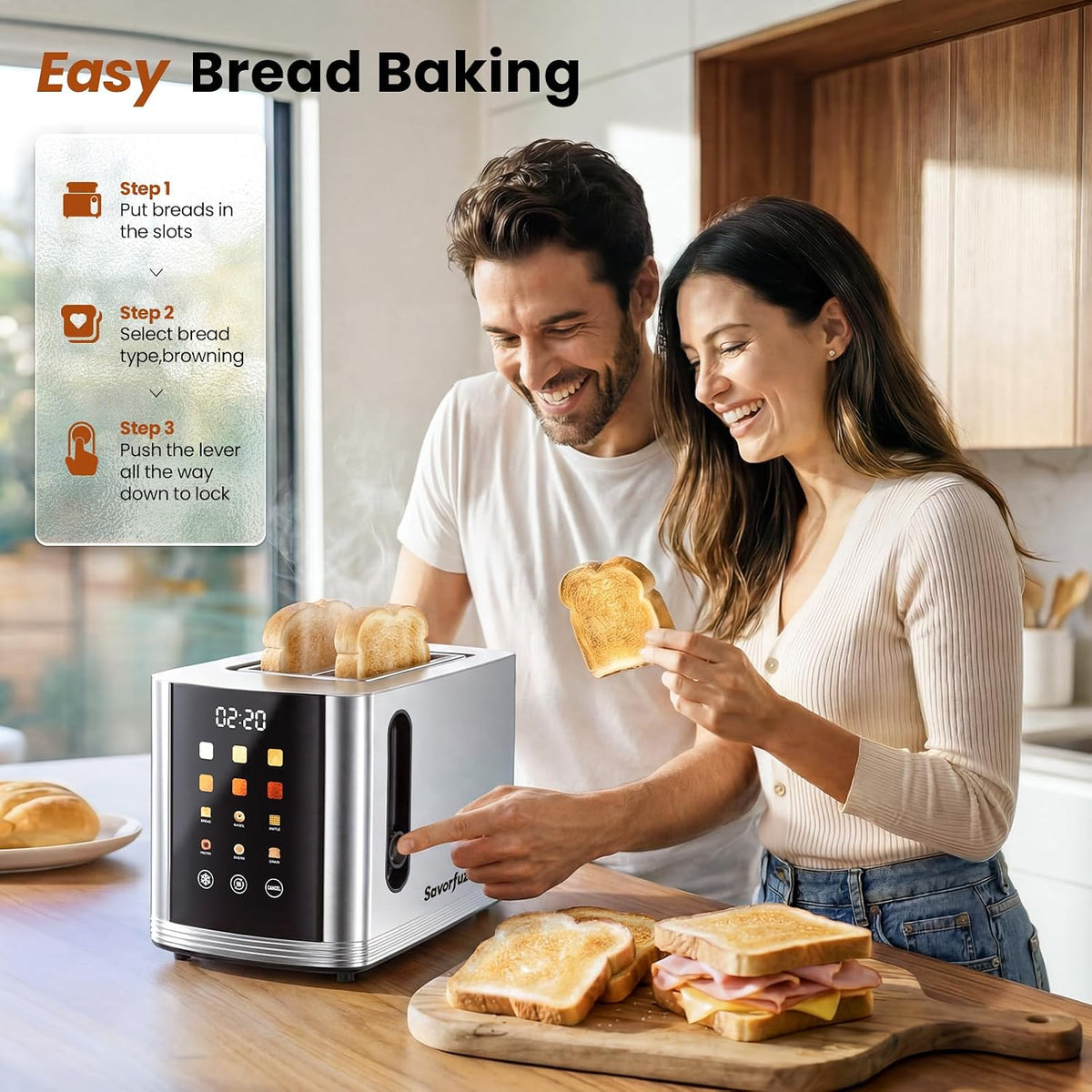 Savorfuze Stainless Steel Toaster